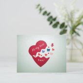 Al mijn liefde Niece. Briefkaart (Staand voorkant)
