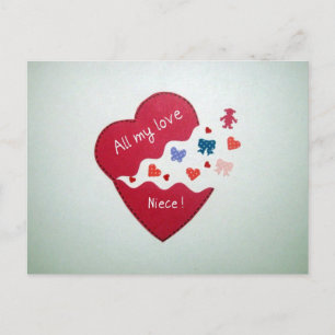 Al mijn liefde Niece. Briefkaart