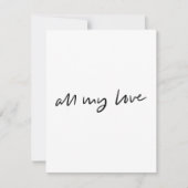 Al mijn liefde platte kaart (Voorkant)