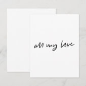 Al mijn liefde platte kaart (Voorkant / Achterkant)