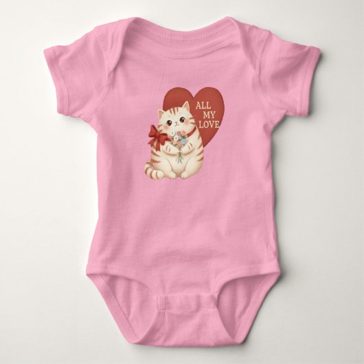 Al Mijn Liefde Schattige Tabbykat Romper (Voorkant)