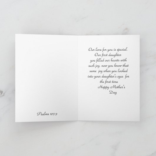 Al mijn liefdesdochter kaart (Binnen)