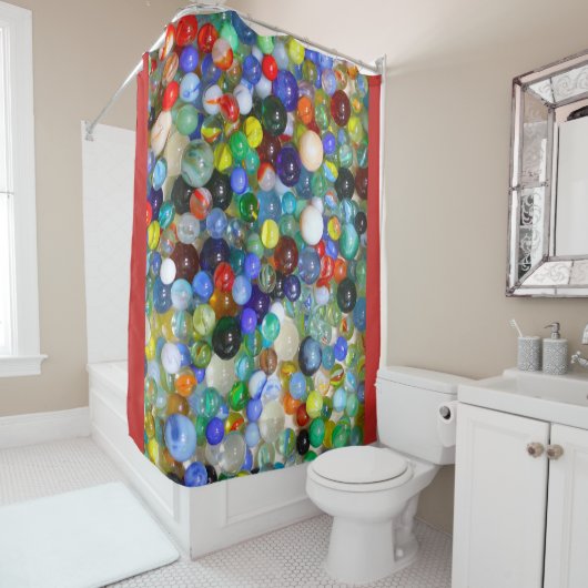 Al mijn marbles douchegordijn (In situ)