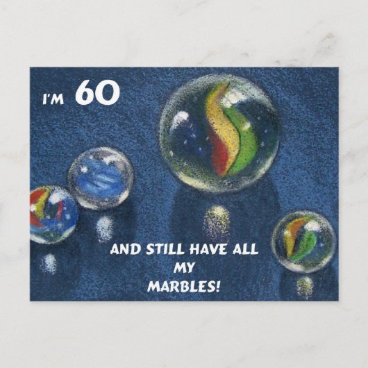 AL MIJN MARMEREN 60E VERJAARDAG BRIEFKAART (Voorkant)