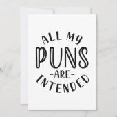 Al mijn puns zijn bedoeld bedankkaart (Voorkant)