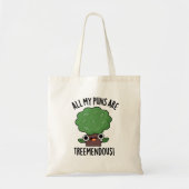 Al mijn puns zijn boomenorme grappige boomwoordspe tote bag (Voorkant)