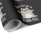 Al mijn puns zijn op Gesponnen-pose Funny Cat Pun  Cadeaupapier (Rol Hoek)