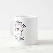 Al mijn puns zijn toevallige grappige tandwoordgra koffiemok (Voorkant links)