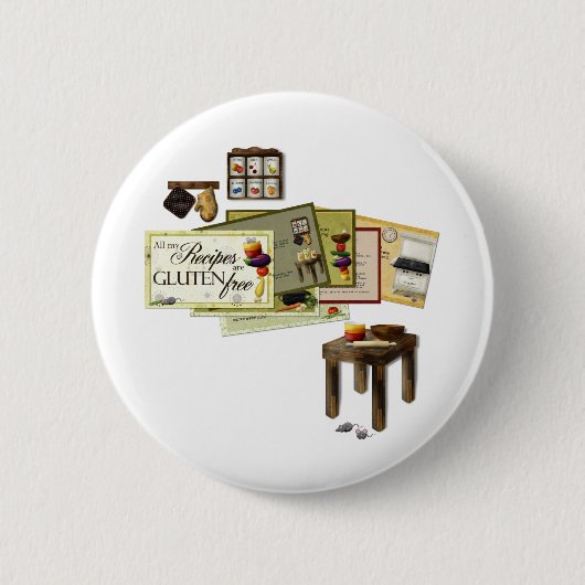 Al mijn recept is gratis ronde button 5,7 cm (Voorkant)