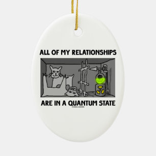 Al mijn Relaties bevinden zich in een kwantumstaat Keramisch Ornament