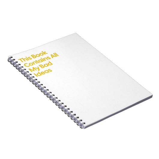 Al mijn slechte idee notitieboek (Rechterzijde)