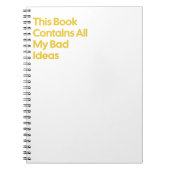 Al mijn slechte idee notitieboek (Voorkant)