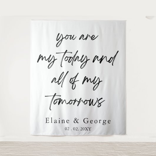 Al mijn Tomorrows Wedding Photo Prop Backdrop Wandkleed (Voorkant)