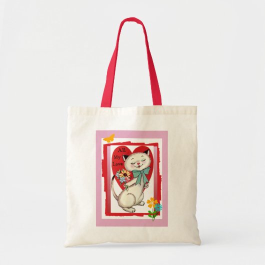 Al mijn Valentijn Cool Cat Canvas Canvas tas (Voorkant)