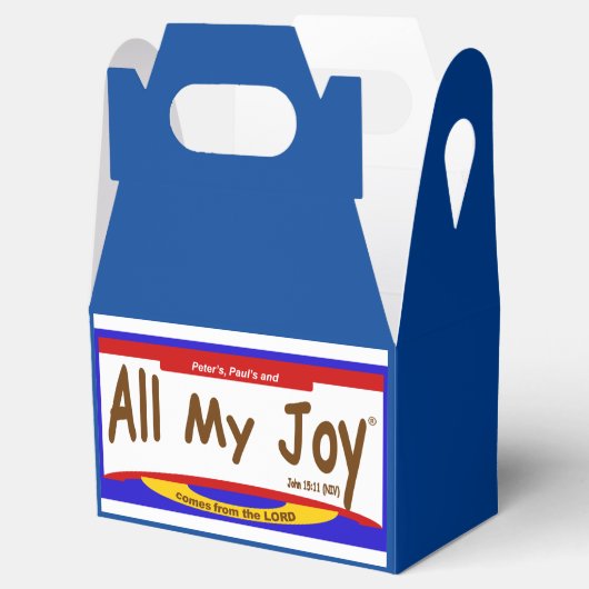 Al mijn vreugde Heer gunst dozen Bedankdoosjes (Geopend)