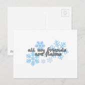 Al mijn vrienden zijn flakes briefkaart (Voorkant / Achterkant)