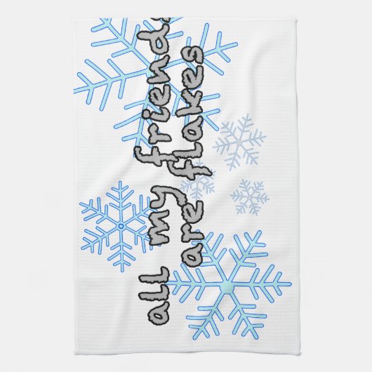 Al mijn vrienden zijn flakes theedoek (Verticaal)