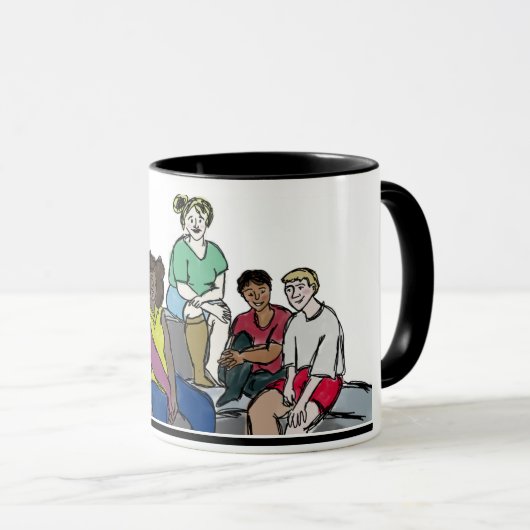 "Al mijn vrienden zijn goed!" Mok (Voorkant rechts)