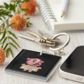 Al mijn vrienden zijn spek grappig varkensvlees va sleutelhanger (Voorkant Rechts)