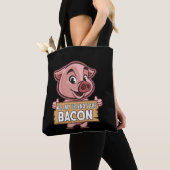 Al mijn vrienden zijn spek grappig varkensvlees va tote bag (Dichtbij)