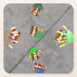 Al mijn vrienden zijn zombies  kartonnen onderzetters