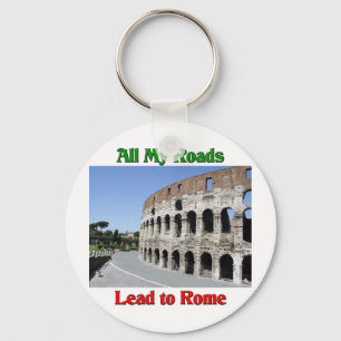 Al mijn wegen leiden naar Rome Italië Sleutelhanger