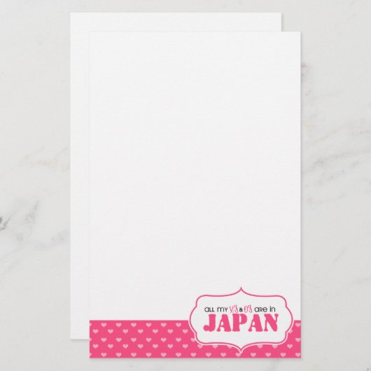 Al mijn X en O's zijn in Japan Briefpapier (Voorkant / Achterkant)