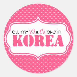 Al mijn X en O's zijn in Korea Ronde Sticker
