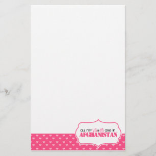 Al mijn X's en O's zijn in Afghanistan Briefpapier