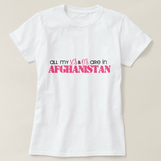 Al mijn X's en O's zijn in Afghanistan T-shirt (Design voorkant)