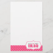 Al mijn X's en O's zijn in Irak Briefpapier (Voorkant)