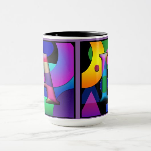 "AL"-mok voor monogram koffie 15 oz Mok (Midden)