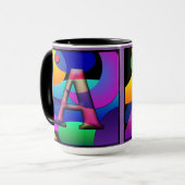 "AL"-mok voor monogram koffie 15 oz Mok (Voorkant links)