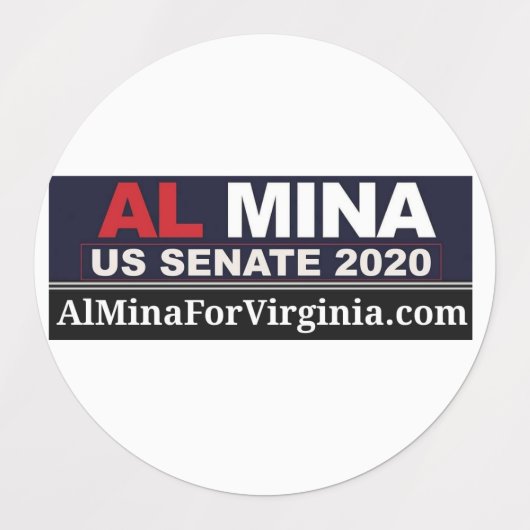 Al Myna US Senate Merchandise Labels (Design 1)