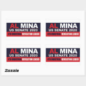 Al Myna US Senate Merchandise Rechthoekige Sticker (Vel)