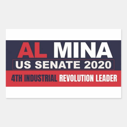 Al Myna US Senate Merchandise Rechthoekige Sticker (Voorkant)