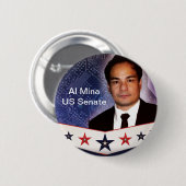 Al Myna US Senate Merchandise Ronde Button 5,7 Cm (Voorkant /achterkant)