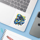 AL NASSR-FOOTBALL STICKER (Laptop met iPhone)