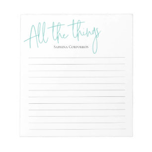 Al notitieblok van de dingen manuscript