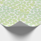 Al Occasion Green Leaf Pattern White Background Cadeaupapier (Hoek)