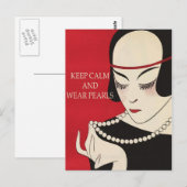 Al Occasion Keep Calm en Draag het Briefkaart van (Voorkant / Achterkant)