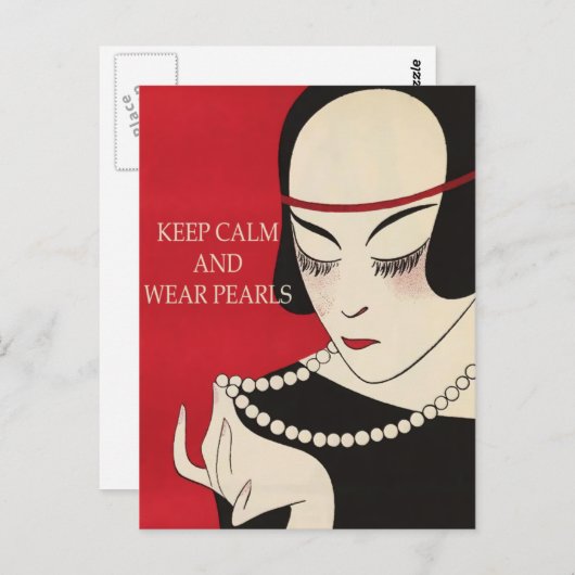 Al Occasion Keep Calm en Draag het Briefkaart van (Voorkant / Achterkant)