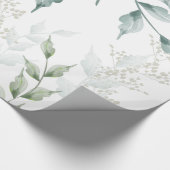 Al Occasion Wrapping Grayed Jade Green Botanical Cadeaupapier (Hoek)
