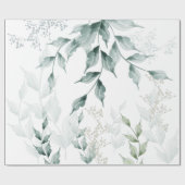 Al Occasion Wrapping Grayed Jade Green Botanical Cadeaupapier (Vlak)