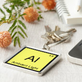 Al - Omgevingslicht Grappig Chemie Elementsymbool Sleutelhanger (Zijkant)