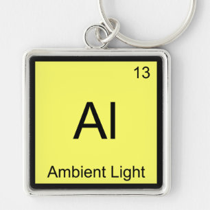 Al - Omgevingslicht Grappig Chemie Elementsymbool Sleutelhanger