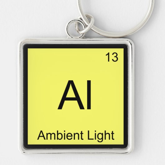Al - Omgevingslicht Grappig Chemie Elementsymbool Sleutelhanger (Voorkant)