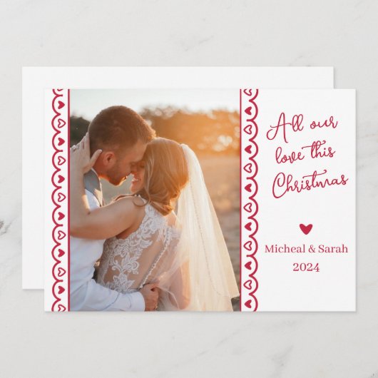 Al onze liefde feestdagenkaart (Voorkant / Achterkant)