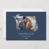 Al onze liefdesfoto met botanische overlay feestdagenkaart (Achterkant)