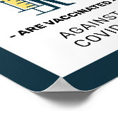 Al onze medewerkers zijn Blauwgroen gevaccineerde Poster (Hoek)